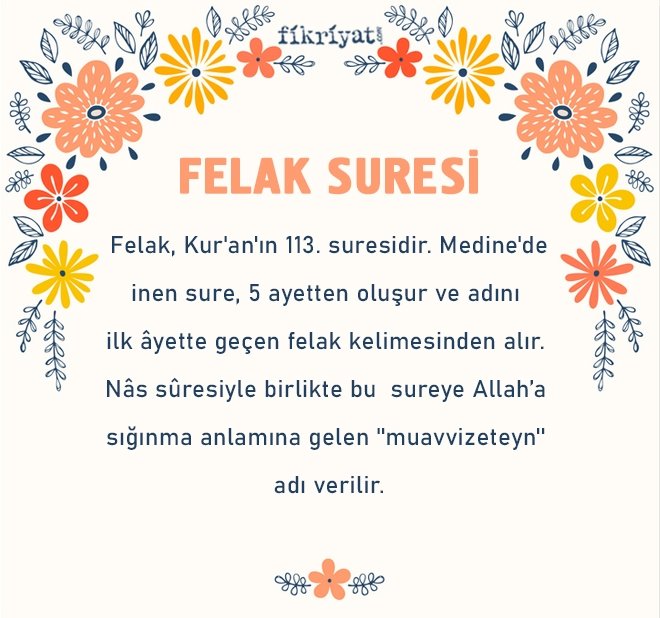 FELAK SURESİ NE DEMEK?