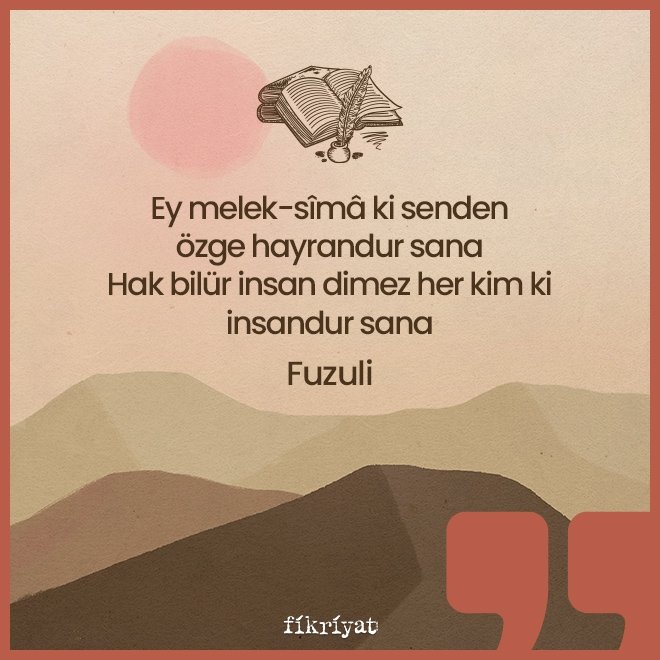 Ey Melek-sîmâ Ki Senden Özge Hayrandur Sana