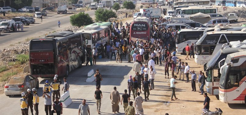 2ND EVACUATION CONVOY FROM QUNEITRA ARRIVES IN IDLIB