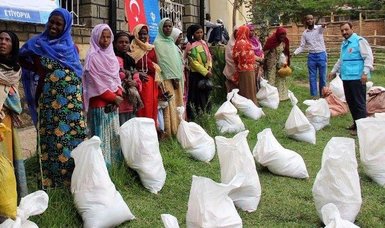 Turkish charities hand out food and clothes to needy in Ethiopia