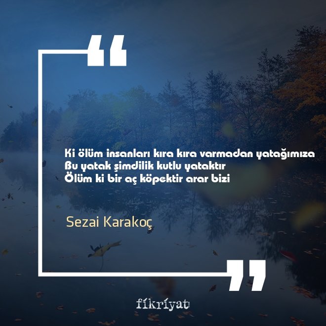 Sezai Karakoç şiirinde ölüm