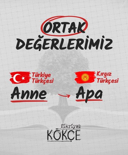 Türk Lehçelerinde ortak kelime anne