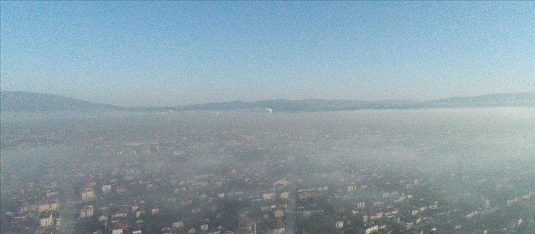 Düzce Ovası’ndaki sis drone ile görüntülendi
