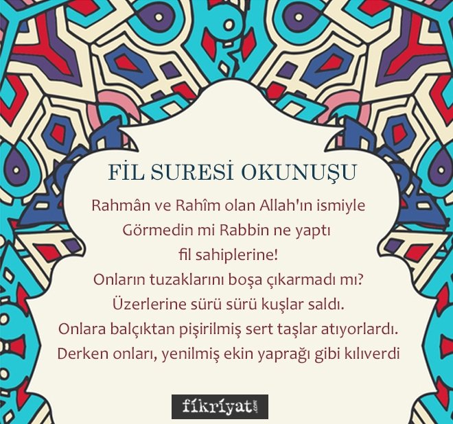 FİL SURESİ TÜRKÇE ANLAMI