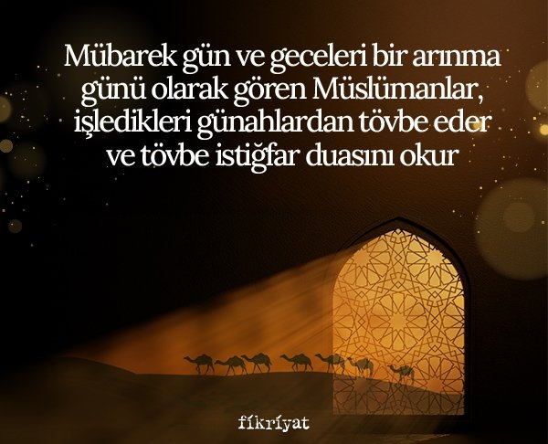 Miraç kandilinde tövbe etmek