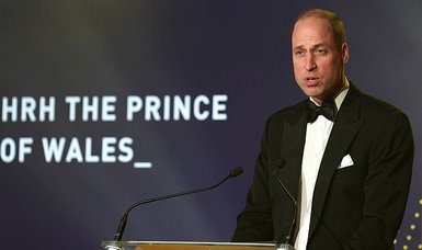 Britain's Prince William pays tribute to his late mother Princess Diana at awards event