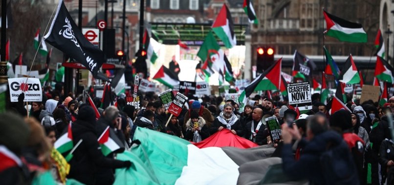 THOUSANDS MARCH IN LONDON FOR GAZA DAY OF ACTION