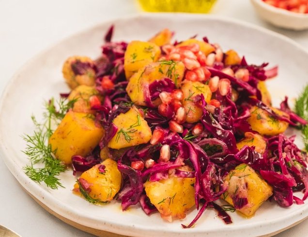 Mor Lahanalı Patates Salatası