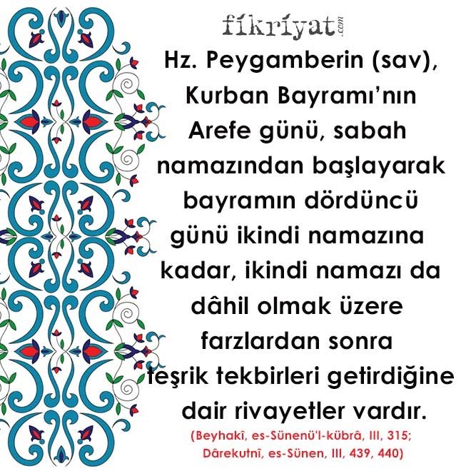 Teşrik tekbirinin dini hükmü