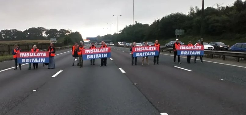 CLIMATE PROTESTS BRING LONDONS ORBITAL MOTORWAY TO A STANDSTILL