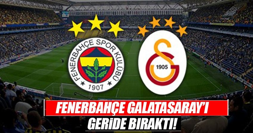 Fenerbahçe Galatasaray’ı geçti