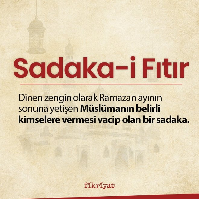 SADAKA-İ FITIR NE DEMEK?