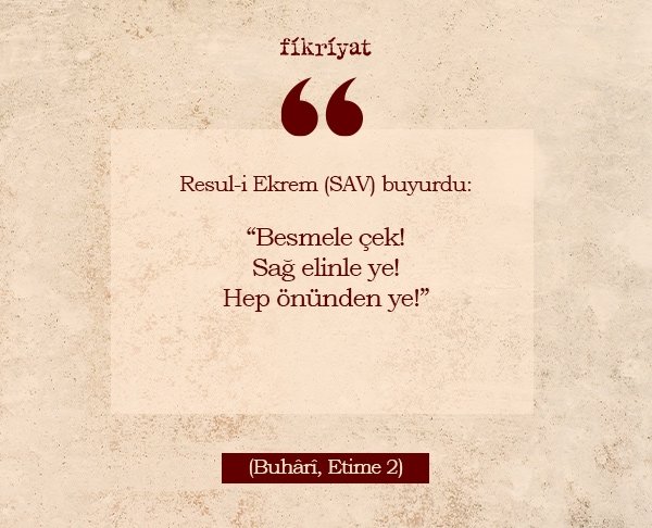 Yemek öncesi besmele