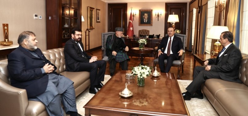 Turkish foreign minister meets former Afghan president