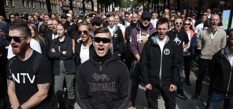 NEO-NAZI RALLY IN STOCKHOLM DRAWS BOOS FROM COUNTER-DEMONSTRATORS