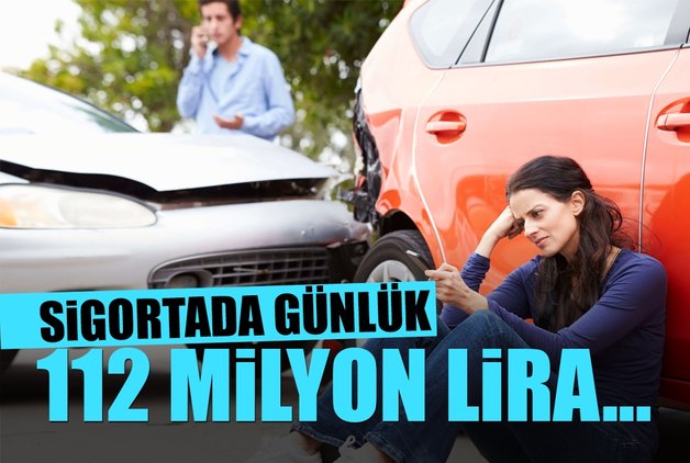 SİGORTADA GÜNLÜK 112 MİLYON LİRA...