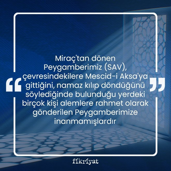 Miraç kandili hangi gün