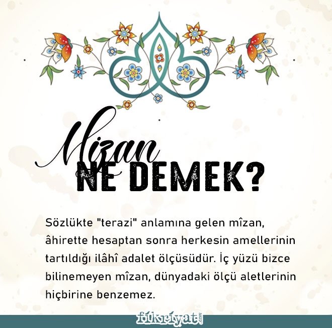 MİZAN NE DEMEK?