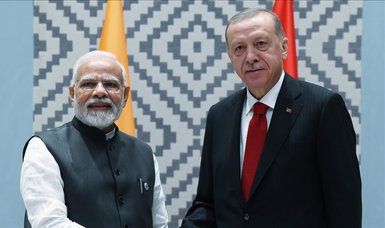 Turkish president, Indian premier hold talks in Uzbekistan