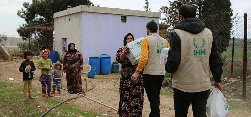 TURKISH NGO DISTRIBUTES AID TO VILLAGES IN AFRIN
