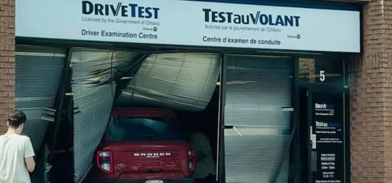 DRIVER MIXES UP PEDALS, CRASHES CAR INTO A DRIVING SCHOOL