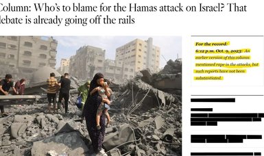 The Los Angeles Times retracts rape allegations against Palestinian group Hamas