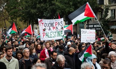 Demonstrators in France protest company supplying arms to Israel