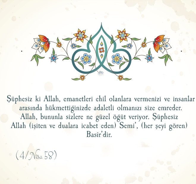 adalet ile ilgili ayetler