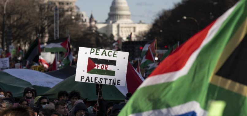 PROTESTERS DEMAND CEASE-FIRE AT MARCH FOR GAZA RALLY IN WASHINGTON DC