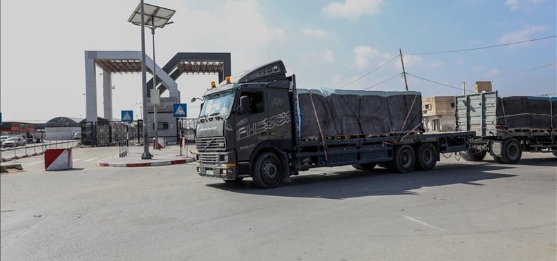 ANOTHER 155 AID TRUCKS CROSS INTO GAZA: PALESTINIAN RED CRESCENT