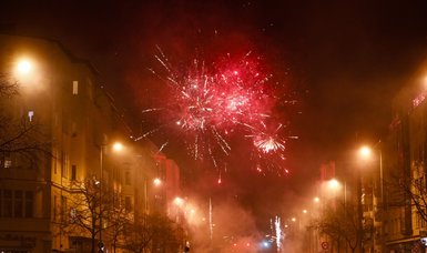 Locked down Berliners spark blazes with home fireworks