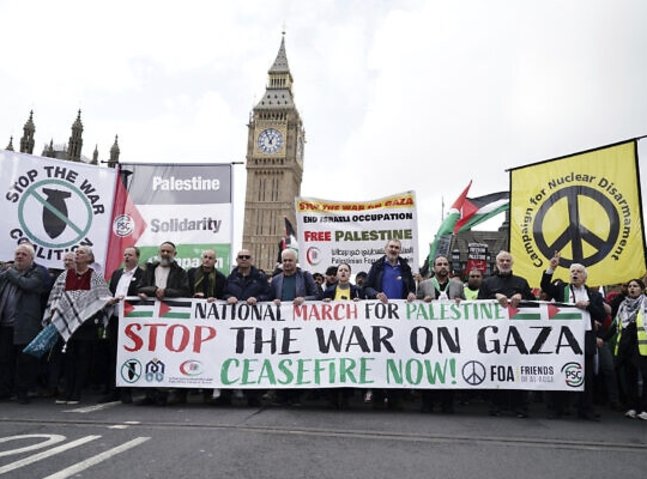 Pro-Palestine protesters stage mass demonstration at London Liverpool Street station