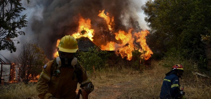 RESIDENTS NEAR ATHENS DISCOVER RUINS LEFT BY BLAZE