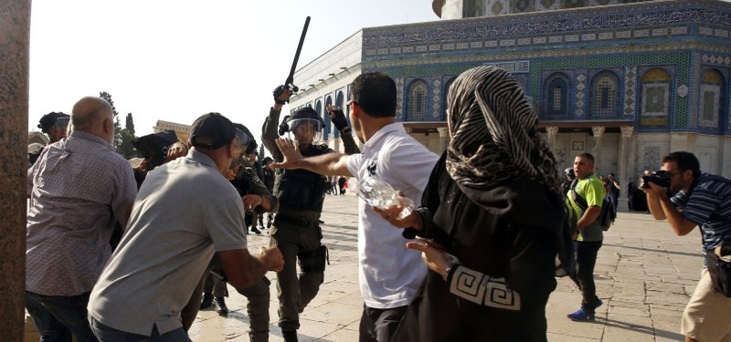 Israeli security forces bar Palestinian worshippers from performing Friday prayers at Al-Aqsa Mosque