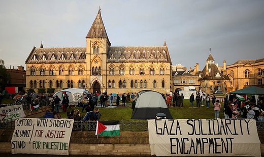 Students at 3 universities in UK set up encampments for Gaza