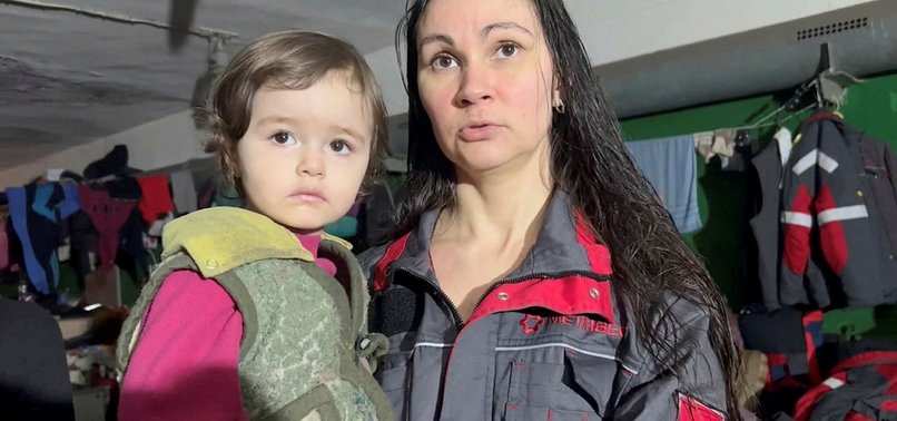 VIDEO SHOWS CIVILIANS IN UNDERGROUND SHELTERS IN MARIUPOL