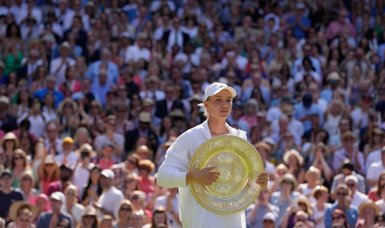 Elena Rybakina defeats Ons Jabeur at Wimbledon final to win her 1st Grand Slam