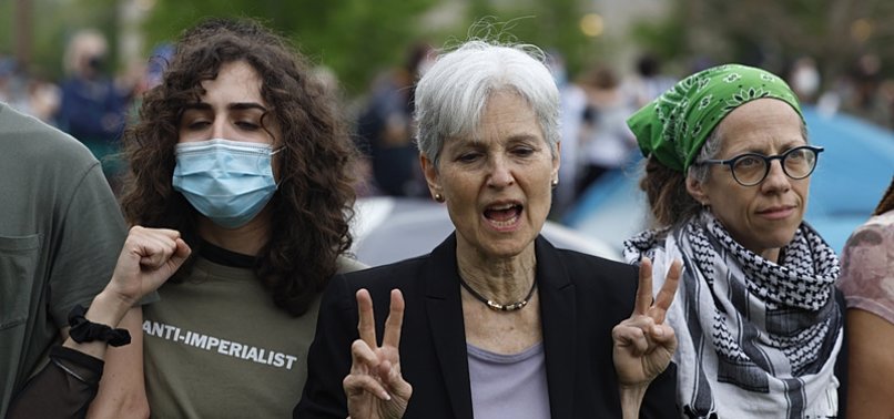 U.S. GREEN PARTY PRESIDENTIAL CANDIDATE STEIN DETAINED AT PRO-PALESTINIAN RALLY