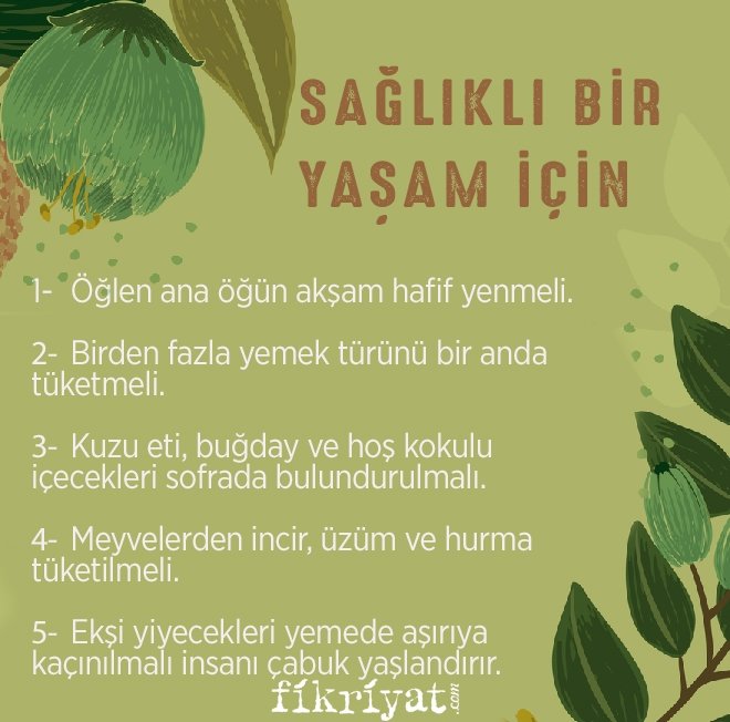 SAĞLIKLI BİR YAŞAM İÇİN NE YAPILMALI?