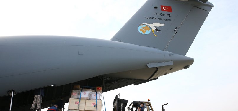 TURKISH MILITARY PLANE LEAVES FOR ITALY AND SPAIN WITH AID