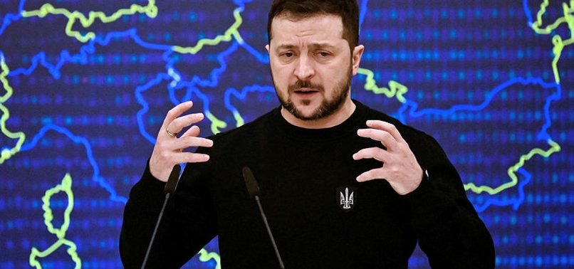 ZELENSKY SAYS FIERCE BATTLES IN DONETSK, NO CHOICE BUT TO DEFEND AND WIN, URGES SANCTIONS AGAINST RUSSIAN NUCLEAR INDUSTRY