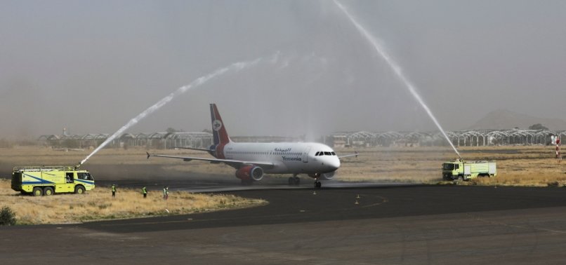 FIRST COMMERCIAL FLIGHT IN 6 YEARS LEAVES YEMENS REBEL-HELD CAPITAL