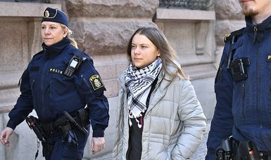 Thunberg and other activists removed from Swedish parliament entrance