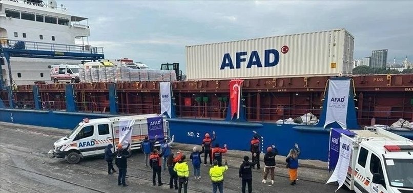 TÜRKIYE SENDS 8TH AID SHIP TO GAZA