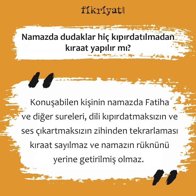 Namazda dudaklar hiç kıpırdatılmadan kıraat yapılır mı?