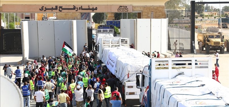2ND AID CONVOY ENTERS INTO GAZA THROUGH EGYPTIAN RAFAH CROSSING