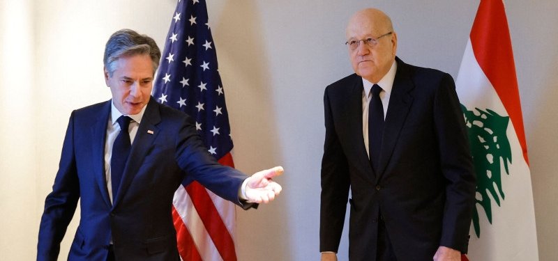 Lebanon's Prime minister emphasizes urgency of ceasefire in Gaza in meeting with Blinken