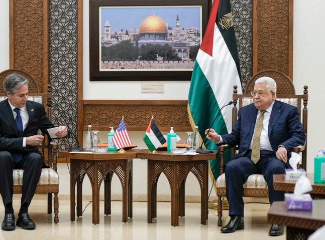 Blinken meets Palestinian leader Abbas in Ramallah