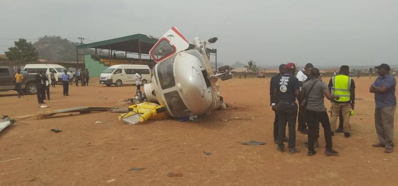 NIGERIA VICE PRESIDENTS HELICOPTER CRASH-LANDS BUT ALL SAFE