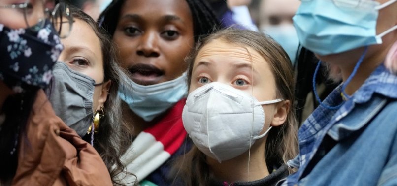 GRETA THUNBERG JOINS LONDON CLIMATE PROTEST AHEAD OF COP26